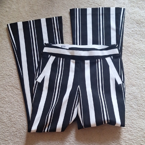 INC International Concepts Pants - NWT International Concepts Inc. Varsity Striped Black Cream/or white Pants S 4P